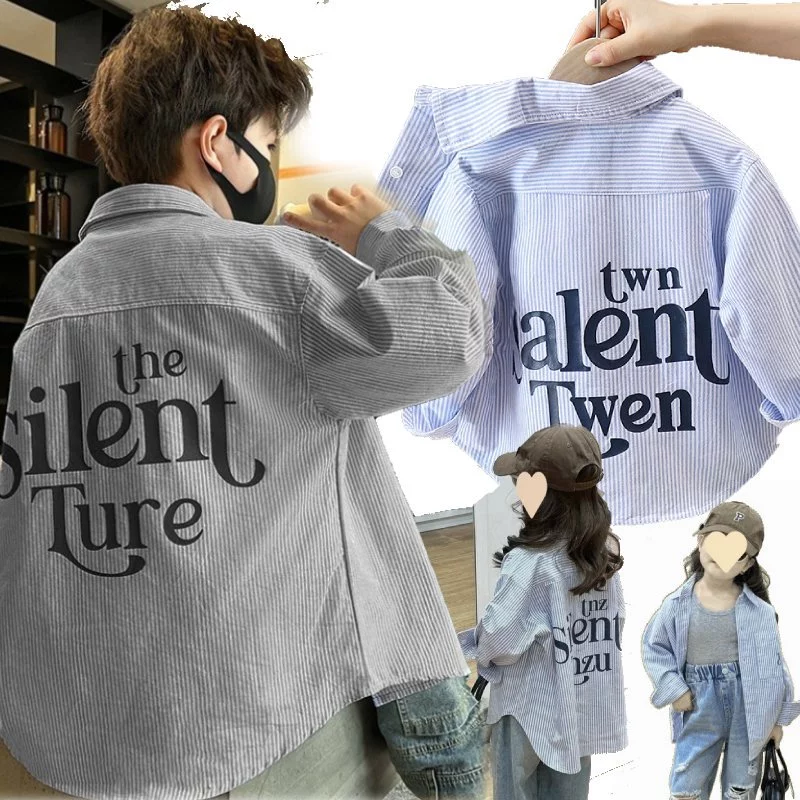 เสื้อเชิ้ตเด็กแขนยาว รุ่นฺ TWN (สินค้าพร้อมส่งในไทย) .