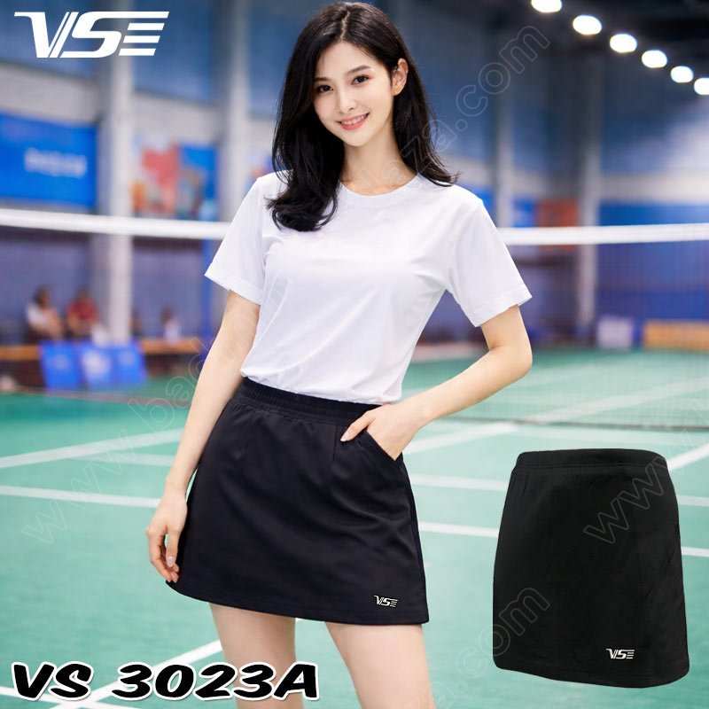 [ของแท้ 100%] กระโปรงกีฬา 🆚 VENSON เนื้อดี แห้งเร็ว สีดำ (VS3023A)