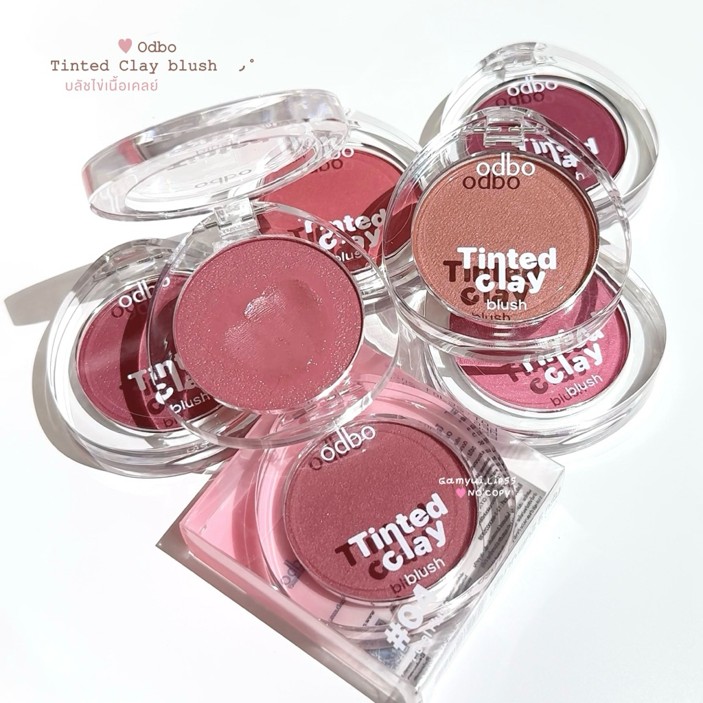 (New)🥚บลัชไข่เนื้อเคลย์ Odbo Tinted Clay blush  ◞˚ₓ อันนี้น้องติดทนมาก