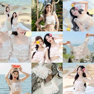 RIKA น้องเลม่อน สายเดี่ยวระบายปักอก
