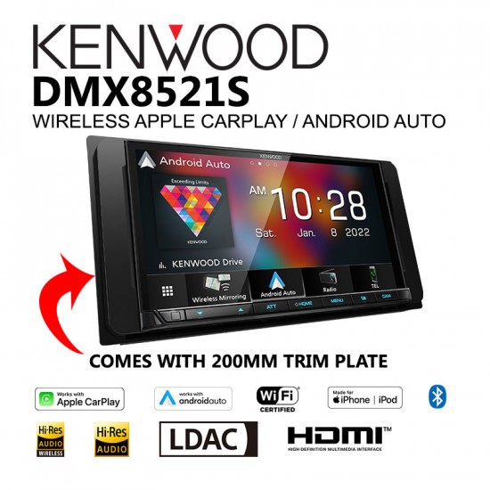KENWOOD DMX8521S จอ 2 ดิน 7" คุณภาพสูง