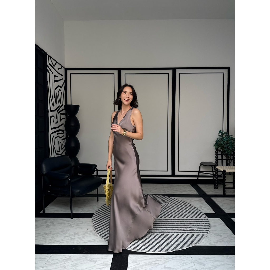 colourblockmatter - Hannah Dress เดรสออกงาน เดรสไปงาน เดรสซาติน มี 4 สี