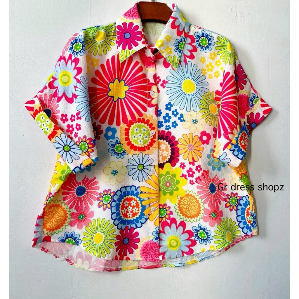 ป้าย Suri เสื้อเชิ้ตแขนสั้นหน้าผ้า 46 นิ้ว ยาว 22 นิ้ว อกจริงไม่เกิน 42-44 นิ้วใส่ได้ค่ะ รูปที่ 6