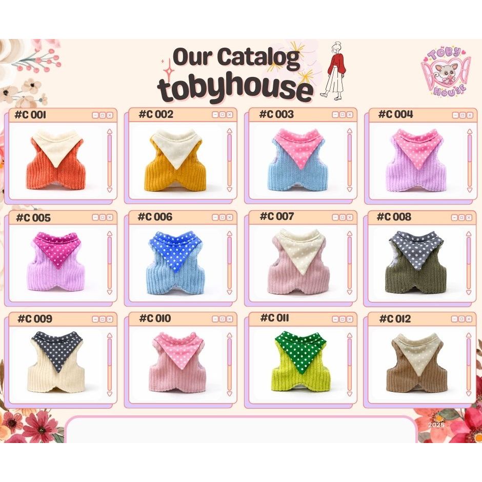 Tobyhouse เสื้อผ้าพันคอลายลิงจิ๋ว มาโมเสต/บุชเบบี้ นุ่มสบาย ใส่นอน ใส่เล่น ระบายอากาศ(รหัส C001-012)