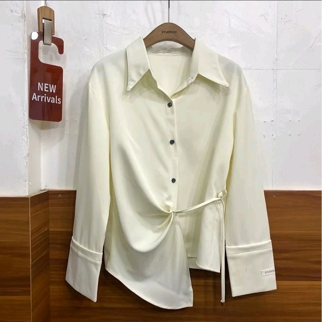 เสื้อเชิ้ตผูกข้างเกาหลี studiox2