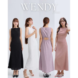 (เก็บโค้ดหน้าร้านลด 20%) Plsme.bkk 〰“Wendy dress” ชุดเดรสยาว มีซับใน