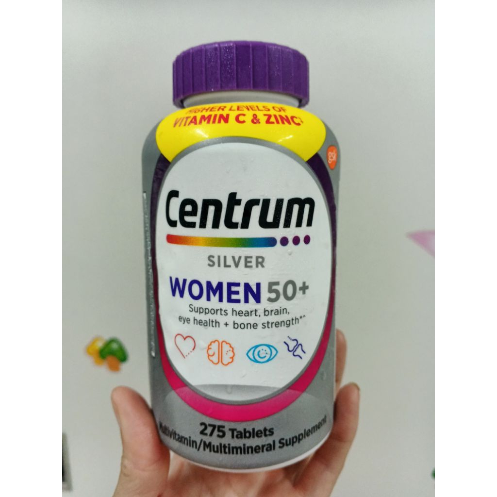 สุดคุ้ม 275 เม็ด สูตรใหม่ Centrum Silver Women 50+ ขึ้นไป EXP.05/27
