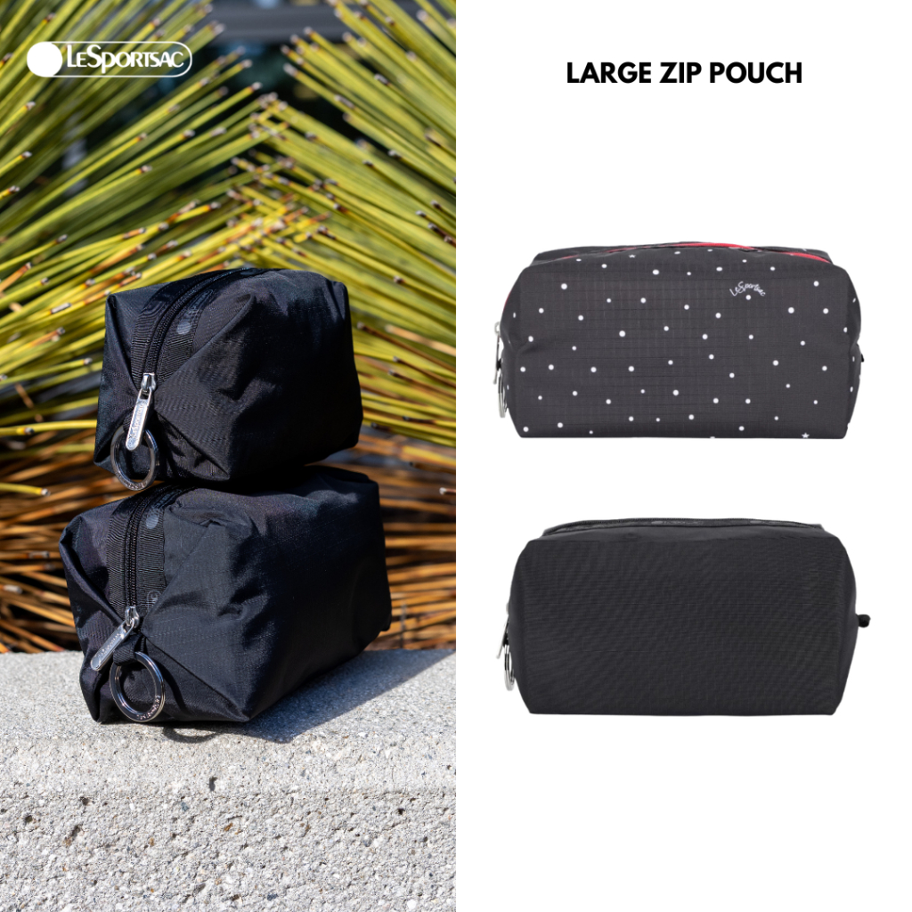 LeSportsac Large Zip Pouch กระเป๋าเครื่องสำอาง Style 1806 New