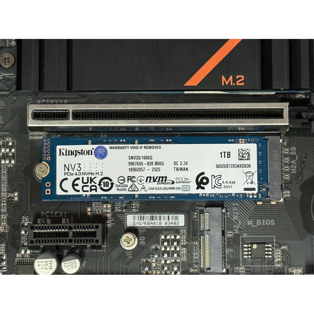 1 TB SSD (เอสเอสดี) KINGSTON NV3 - PCIe 4x4 NVMe M.2 2280 (SNV3S/1000G)