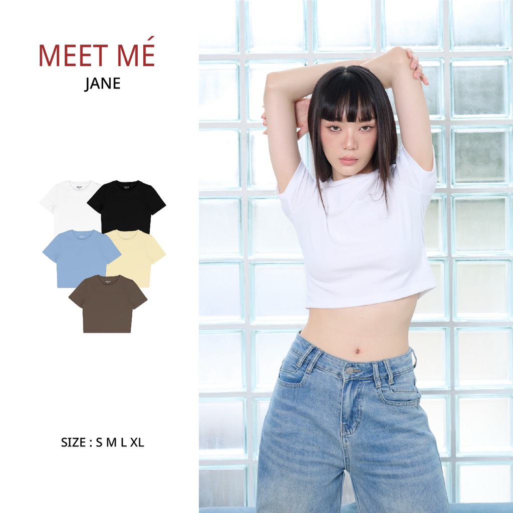 MEET ME - Top 0006 | JANE เสื้อครอปเข้ารูปเอวลอย