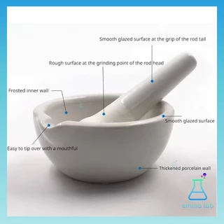 โกร่งบดยา เซรามิก ขนาด 6 และ 9 cm ครกบดยา Preclean Mortar and Pestle Bowl Medicine grinder,ครกบดยา,ที่บดยา,ภาชนะสำหรับบด