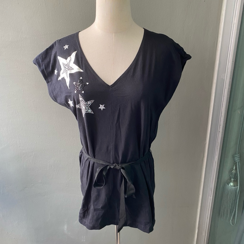 USED Jaspal star embellished T shirt size S