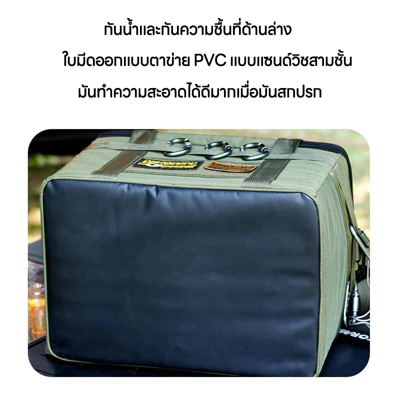 กระเป๋าถังแก๊ส กระเป๋าแคมป์ปิ้ง แบบพกพา 30/36/42L ความจุขนาดใหญ่ มีคณะกรรมการโต๊ะ ผ้าOxford ช่องเสียบการ์ด thumbnail 5