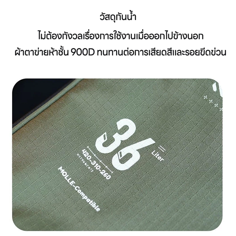 กระเป๋าถังแก๊ส กระเป๋าแคมป์ปิ้ง แบบพกพา 30/36/42L ความจุขนาดใหญ่ มีคณะกรรมการโต๊ะ ผ้าOxford ช่องเสียบการ์ด thumbnail 8