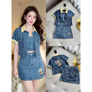 ชุดยีนส์สวยๆ ชุดเซทยีนส์ Nannapat