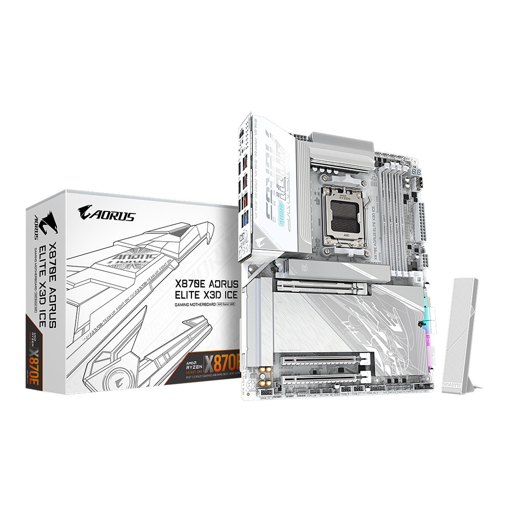 MAINBOARD (เมนบอร์ด) GIGABYTE X870E AORUS ELITE X3D ICE - AMD SOCKET AM5 DDR5 ATX