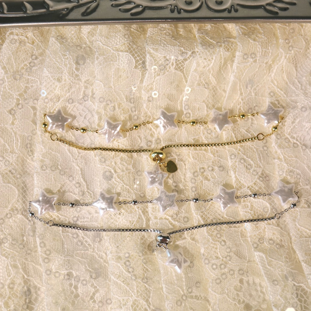 Socrush.bkk | SUMMER STAR bracelet | SB-100 |  สร้อยข้อมือ ดาว ดาวมุก จี้ดาว