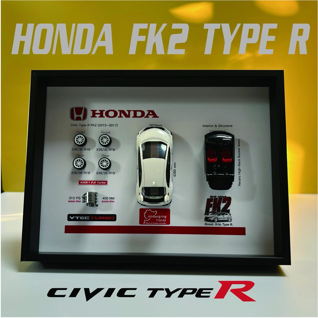 สินค้าพร้อมส่ง — Honda Civic Type R FK2 Shadow Frame 🟥