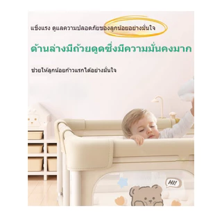 คอกกั้นเด็ก 6ฟุต คอกเด็ก 6ฟุต/5ฟุต/3.5ฟุต เหมาะสำหรับทารกอายุ 3-12 เดือน 68cm