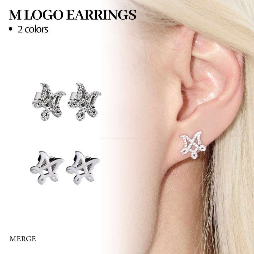 Merge Official - M Logo Earrings (พร้อมส่ง)
