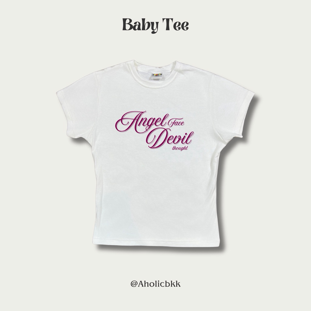 AHOLICBKK | (new collection) เสื้อทรง BabyTee - Angel Face