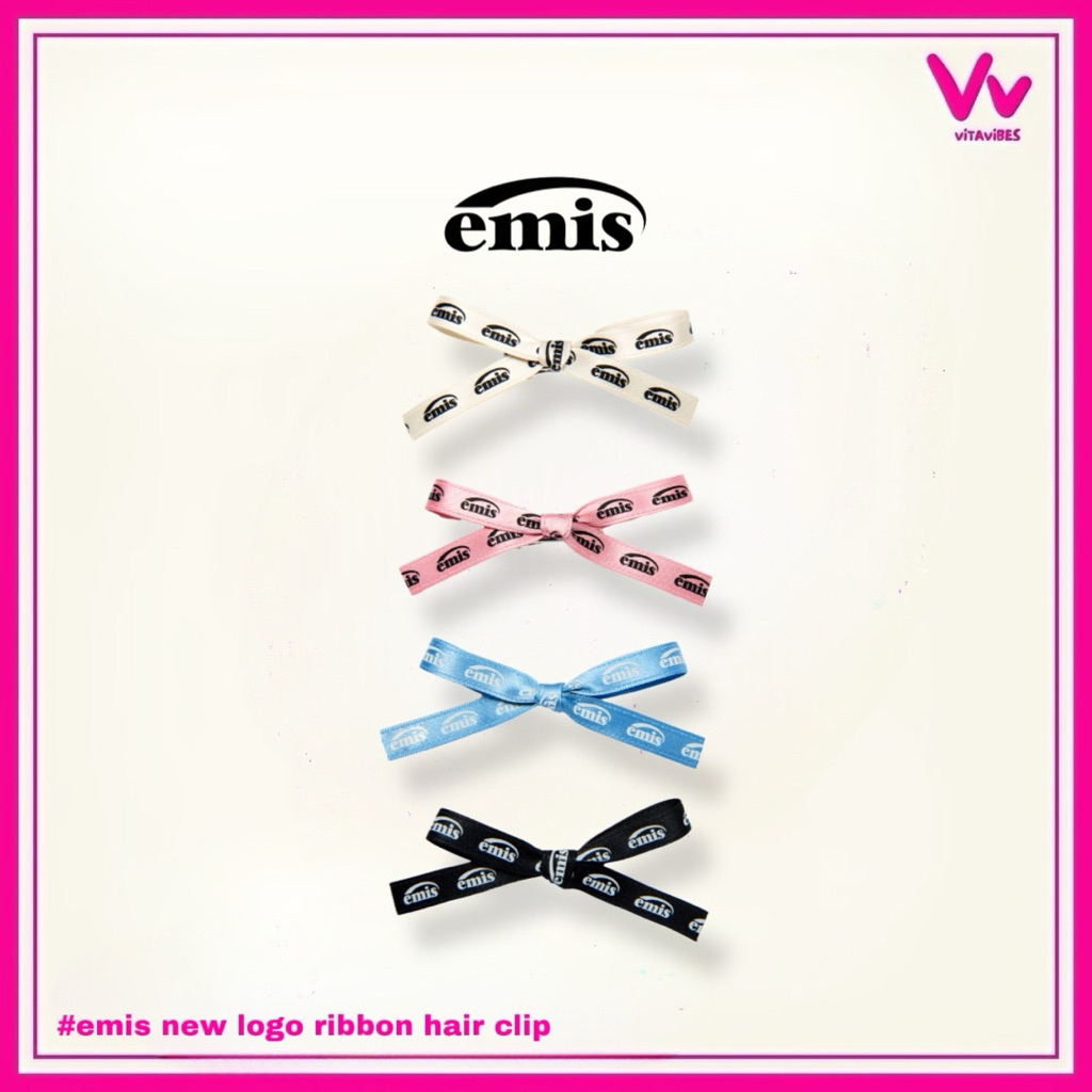 emis new logo ribbon hair clip