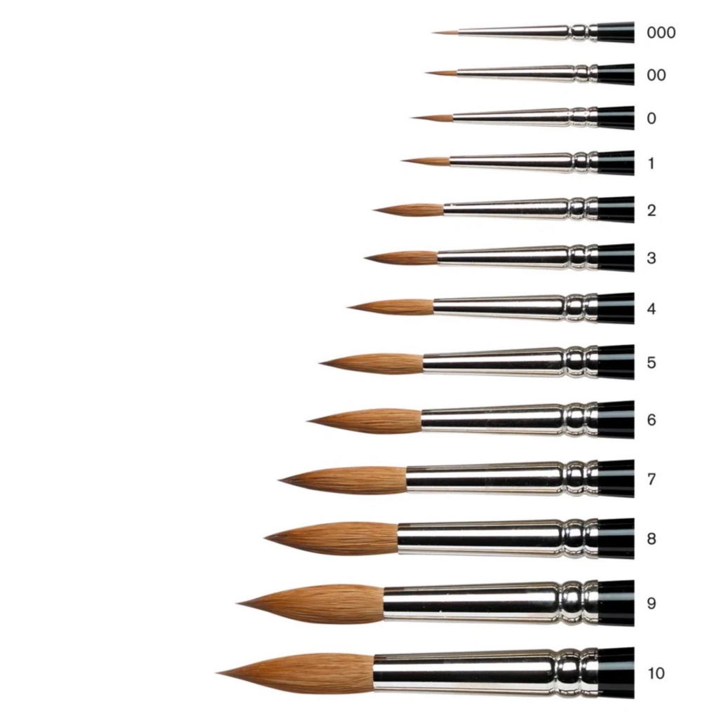 [1/2] Winsor & newton Handmade Kolinsky Sable Watercolour Brush Series 7 Made in U.K. I พู่กันขนโคลิ