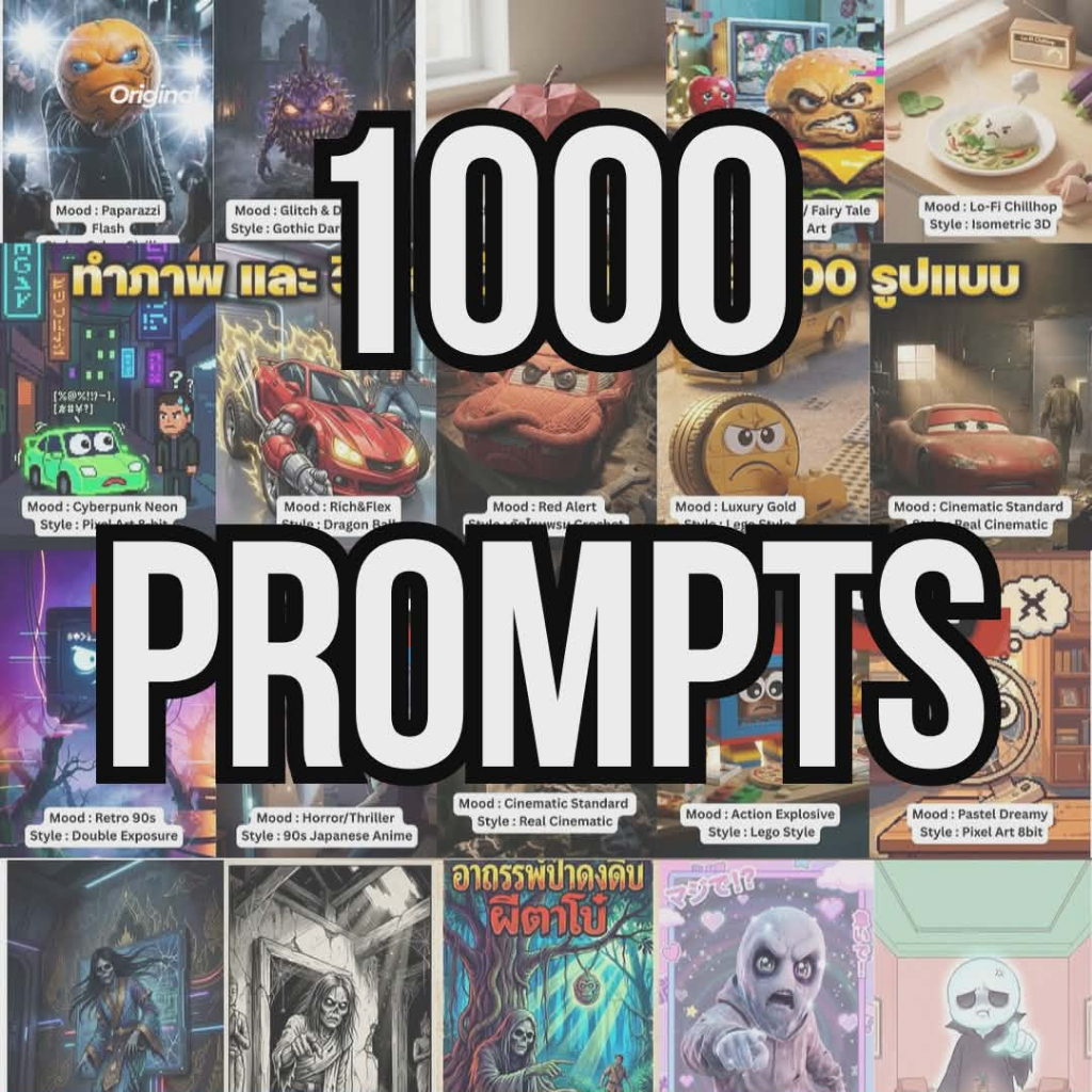 1000Prompts แฟลชไดร์รวมคำสั่ง Prompt สำหรับวัยทำงาน 1000 SECRET PROMPT CHATGPT