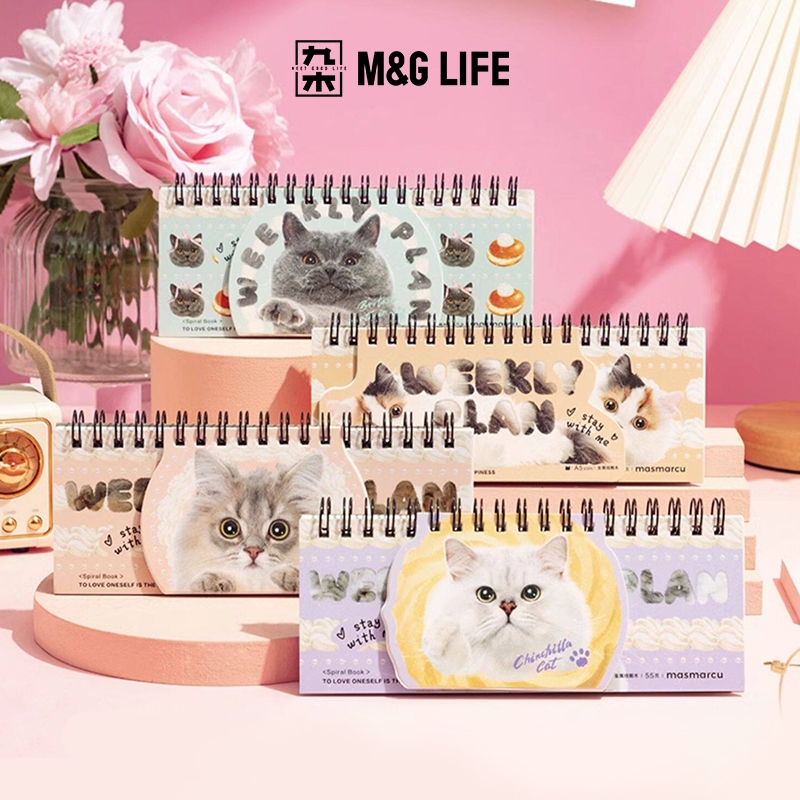 M&G Life × Masmarcu Cats مخطط أسبوعي A5 بحلقات