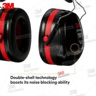 3M Optime 105 ที่ครอบหูลดเสียง Earmuffs รุ่น H10A ค่าการลดเสียง 105 เดซิเบล NRR 30 dBA