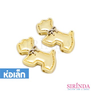 ป้ายโลหะหมาผูกโบว์ น้ำหนักเบา ไม่ขึ้นสนิม พร้อมรูสำหรับเย็บ …