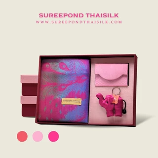 ❖ กล่องชุดของขวัญผ้าไหม ❖ [ SET ผ้าพันคอ ] Gift Set Premium