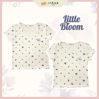 Jarika.shop - เสื้อคอยู ลายดอกไม้ รุ่น Little Bloom ( ลิทเทิล บลูม )