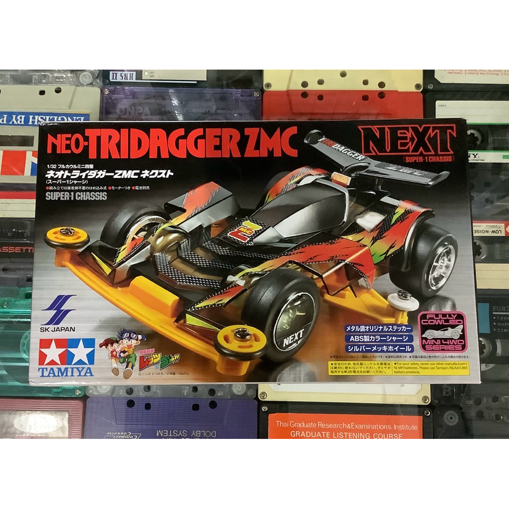 รถ tamiya : neo-tridagger zmc next สภาพใหม่เก่าเก็บ กล่องมีริ้วรอยบ้างเล็กน้อย สินค้าจากตู้ญี่ปุ่น