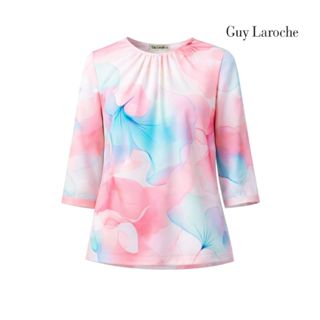 Guy Laroche เสื้อผู้หญิง ดรีม กิงโกะ แขนสามส่วน สีชมพู GCA2L…