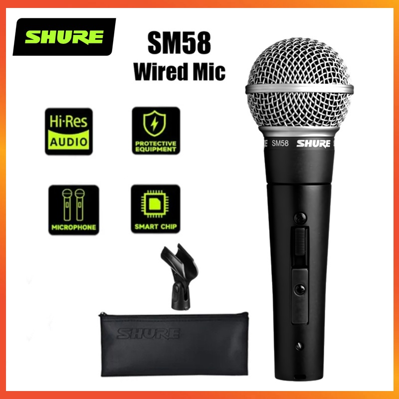 Shure SM58S Dynamic Microphone (พร้อมฟังก์ชั่นสวิตช์)