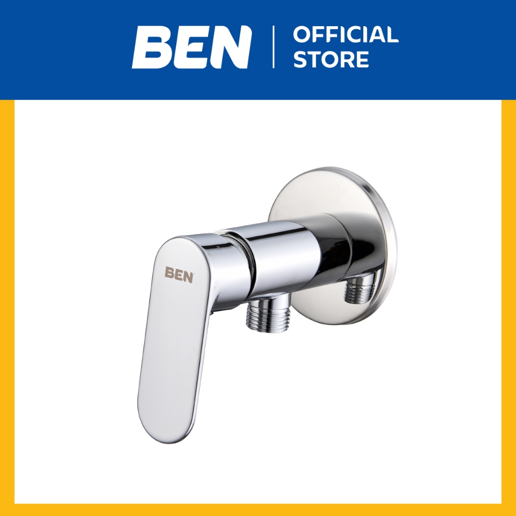 BEN C311-C3999 สต็อปฝักบัวใช้กับฝักบัวมือ/เรนทร์ชาวเวอร์ สแตนเลส 304 สีโครเมียมเงา รับประกันไส้วาล์วน้ำไม่รั่วซึม 10 ปี