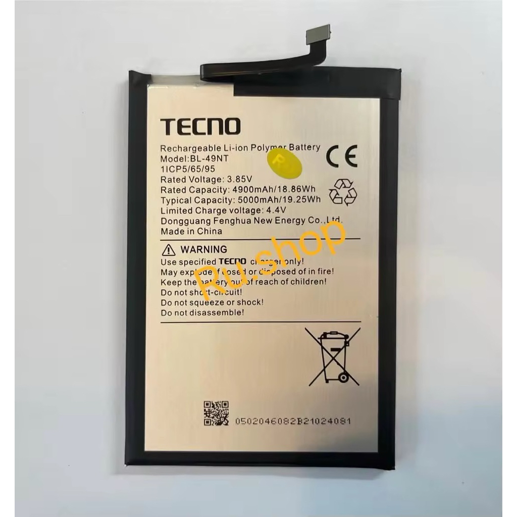 แบตเตอรี่ Tecno Spark GO 2023 / POP 7 PRO / Spark 6 Go 2023 BF7,KE5 (BL-49NT) แบต Tecno Spark GO 202