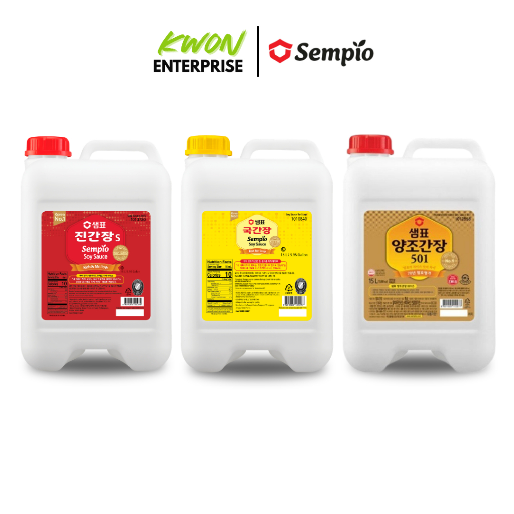 ซอสถั่วเหลืองเกาหลี ตรา เซมเพียว (Soy Sauce Jin S, Soy Sauce for Soup,  Naturally Brewed Soy Sauce 5