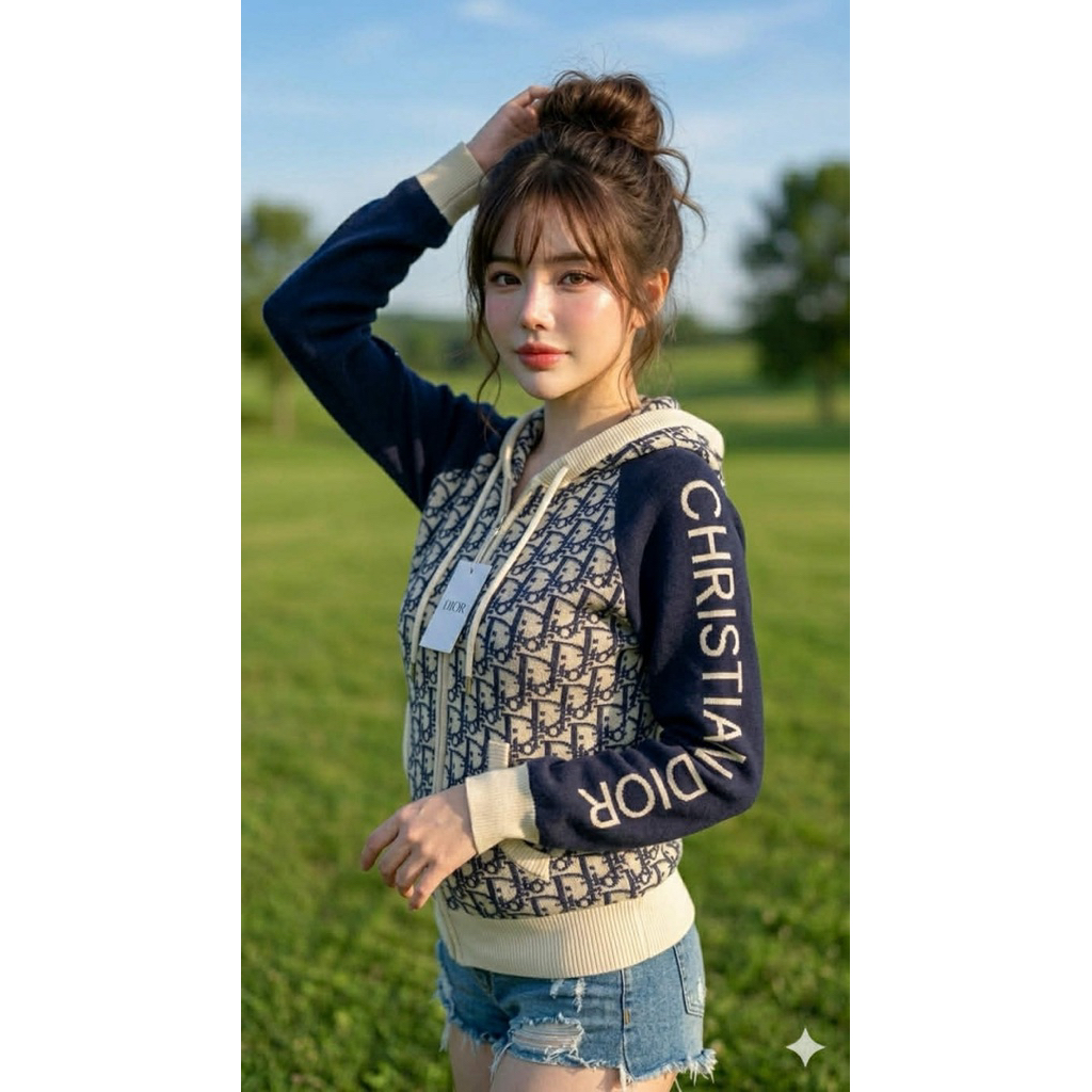 Sweater เสื้อไหมพรหมทอแน่นๆสวยๆลายสวยสับ งานนำเข้า