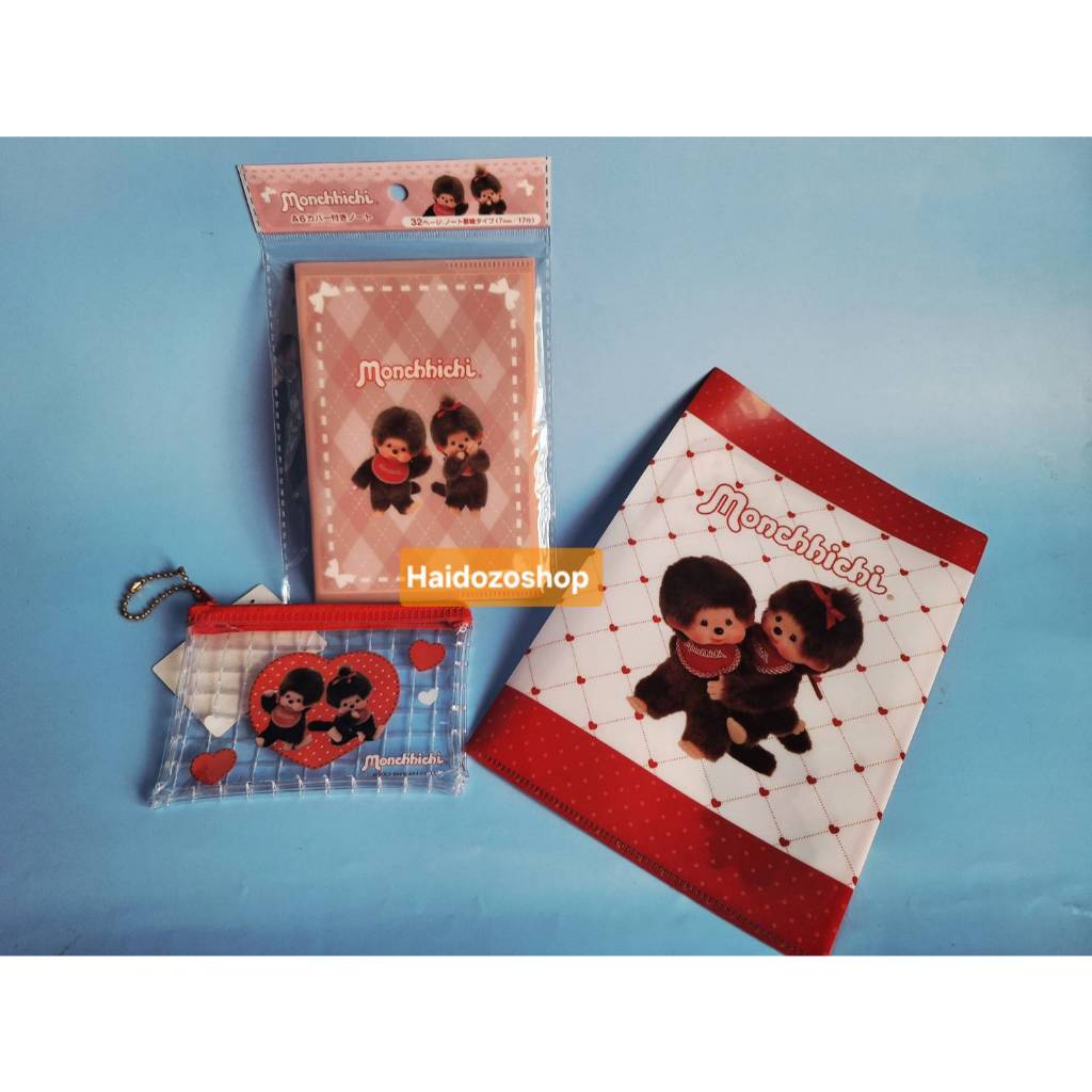 รวมเครื่องเขียนMonchhichi สมุดโน๊ตขนาดA6/แฟ้มA5 /เป๋าซิปจุกจิก ของแท้ นำเข้าจากญี่ปุ่น สินค้าพร้อมส่งจากไทย