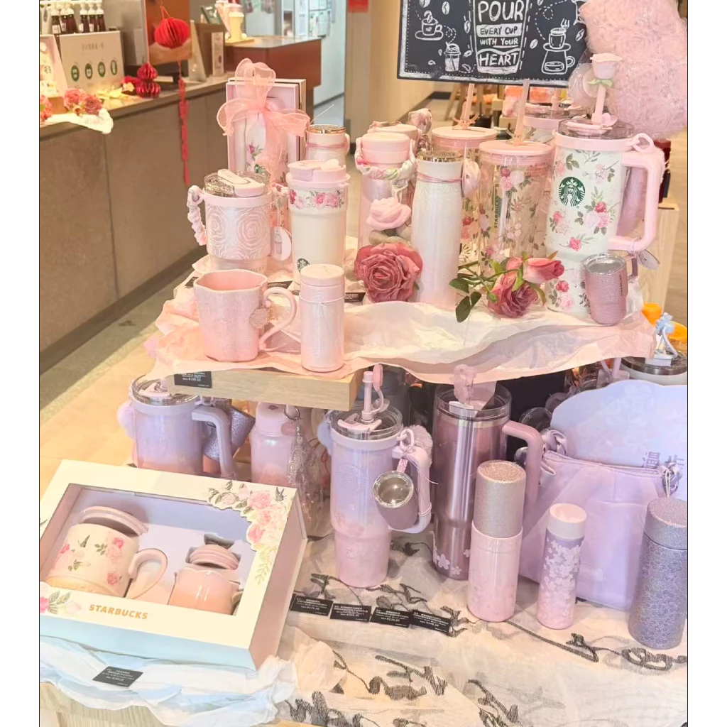 แก้วสตาร์บัค Starbucks Vintage Floral Rose Collection Spring 2026 thumbnail 3