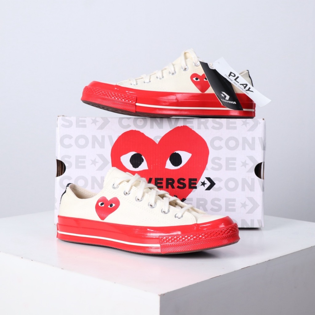 รองเท้า CONVERSE x PLAY CDG ของแท้ 100% สภาพใหม่ Premium [CONVERSE x PLAY CDG 41 EU / 26 CM] | MOPOK