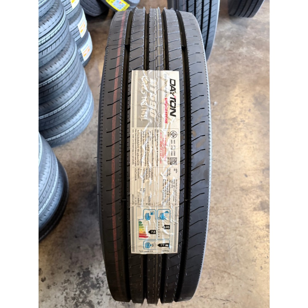 Dayton ขนาด 11R22.5 รุ่น DT590 ยางรถบรรทุกเรเดียล 16PR ยางรถบัส ราคาต่อ 1 เส้น ยางใหม่ ปี 2025