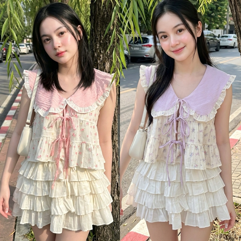 🌟Mamildya.shop🌟เสื้อคอปกน่ารักมาก  ได้ฟิวโคเลียสุดๆ/R1-2 /NUSA-บัว