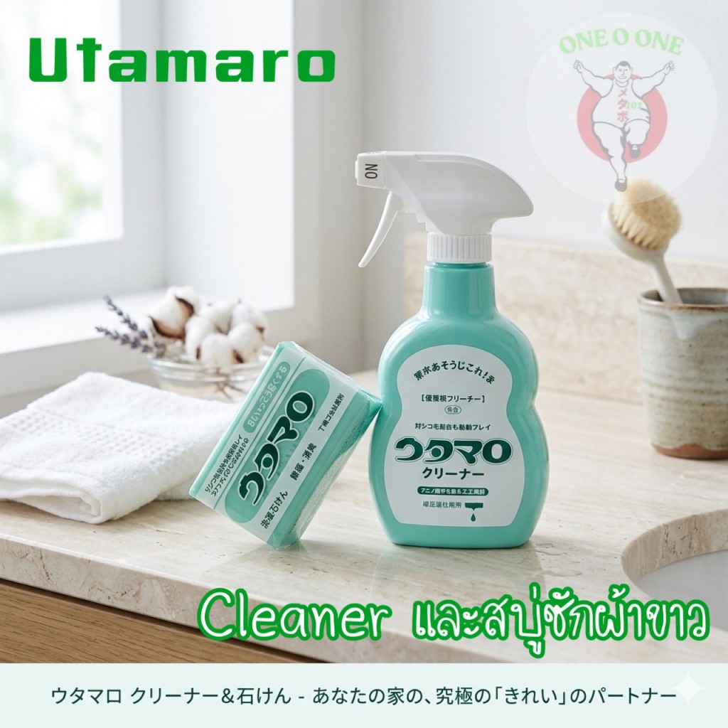 Utamaro สบู่ซักผ้าขาวญี่ปุ่น และน้ำยาทำความสะอาด