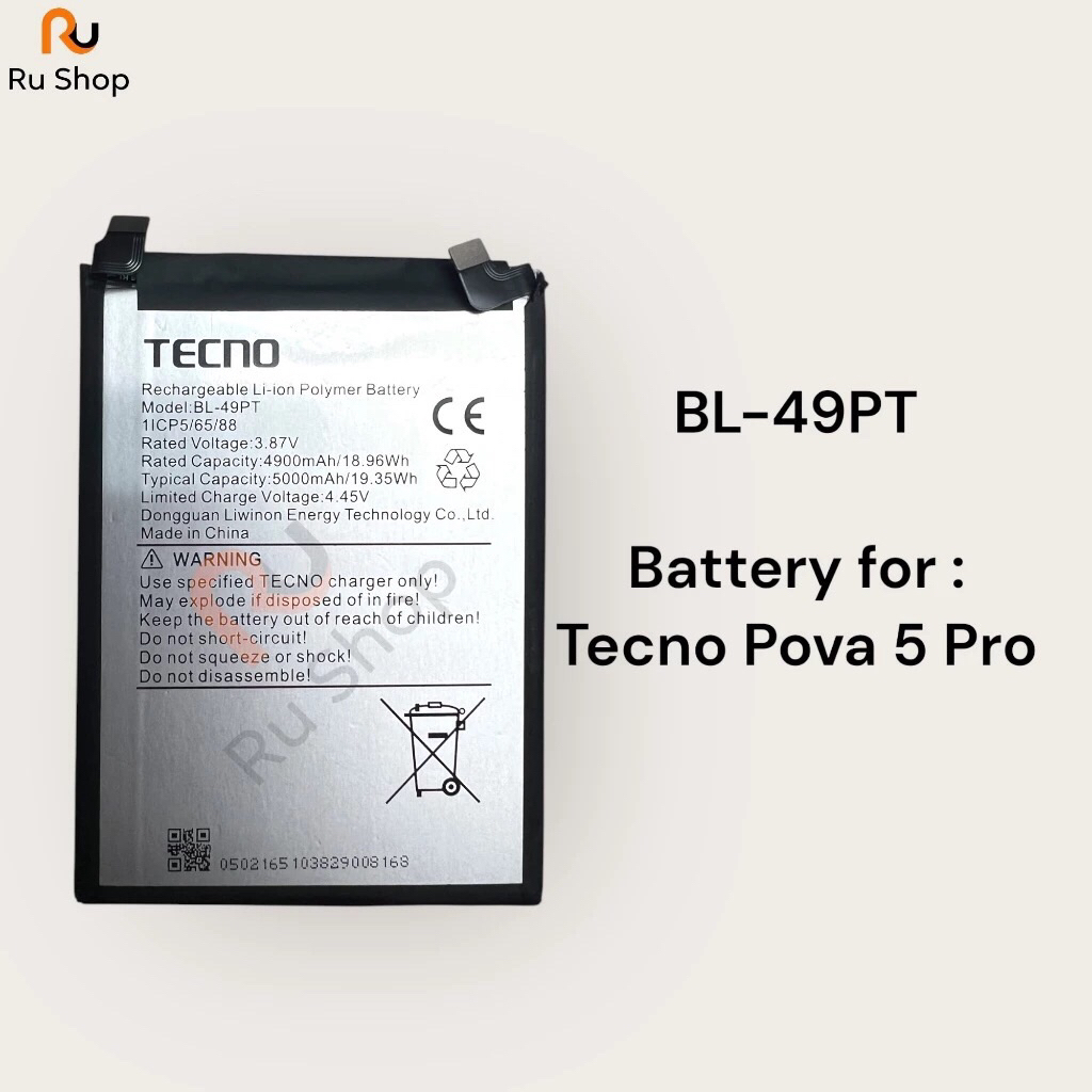 แบตเตอรี่ Tecno Pova 5 Pro BL-49PT 5000mAh ส่งจากไทย