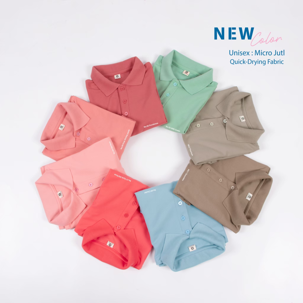 เสื้อคอปก  สีใหม่ 2024 สีเอิร์ธโทน 8 สี ที่ขายดีที่สุด เนื้อสวย ไม่ยับ ไม่ต้องรีด