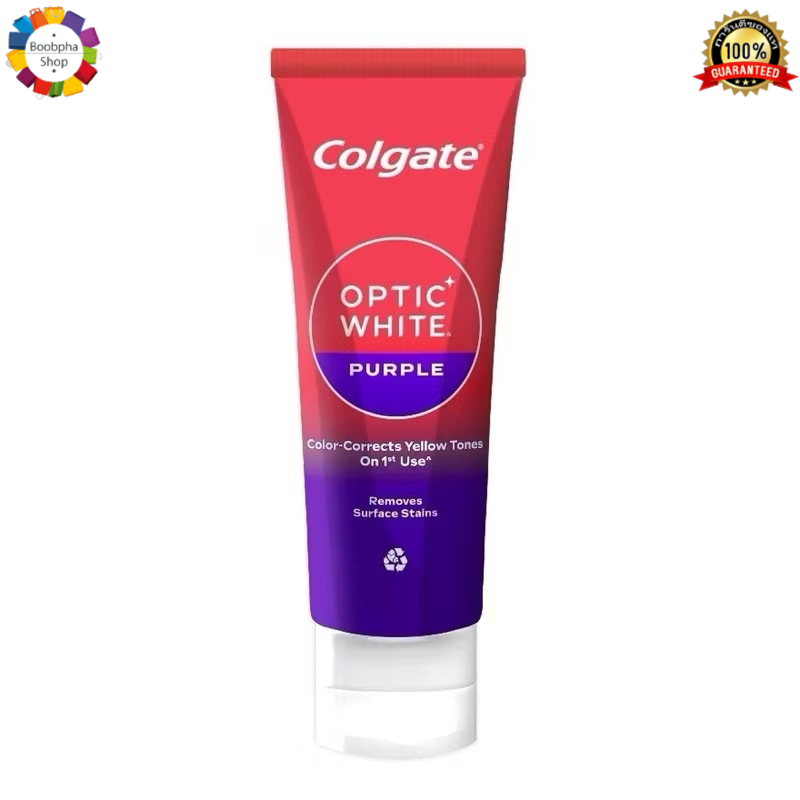✅ Colgate Optic White Purple 100g ยาสีฟัน คอลเกต อ๊อพติค ไวท์ เพอร์เพิล 100 กรัม ยาสีฟันคอลเกต