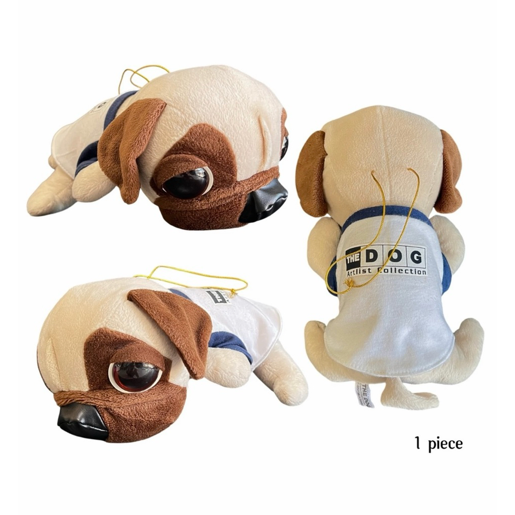 [หายาก/Y2K] ตุ๊กตาน้องหมา THE DOG Artlist Collection แท้ - พันธุ์ปั๊ก (Pug) ใส่เสื้อยืด สภาพสวย ของส
